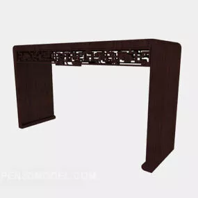 Chinese Wooden Stool Carving 3d model