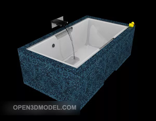 Blue Wash Basin 3d model Blue Wash Basin 3d model