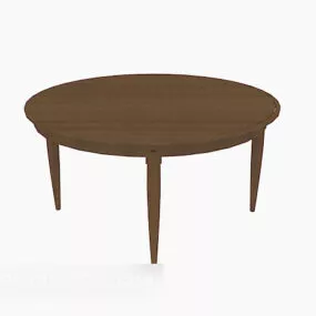 Modern Round Coffee Table Wooden 3d model