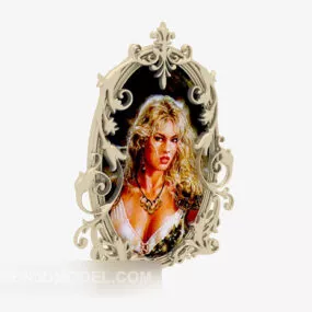 Beautiful Photo Frame Antique Decor 3d model