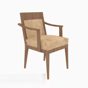 Solid Wood Armchair V1 3d model