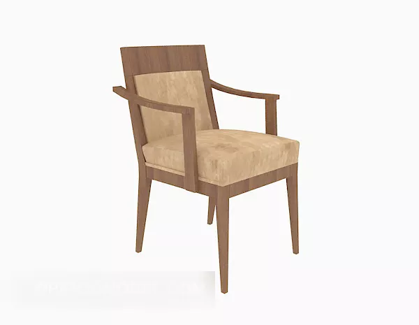 Solid Wood Armchair V1 3d model Solid Wood Armchair V1 3d model