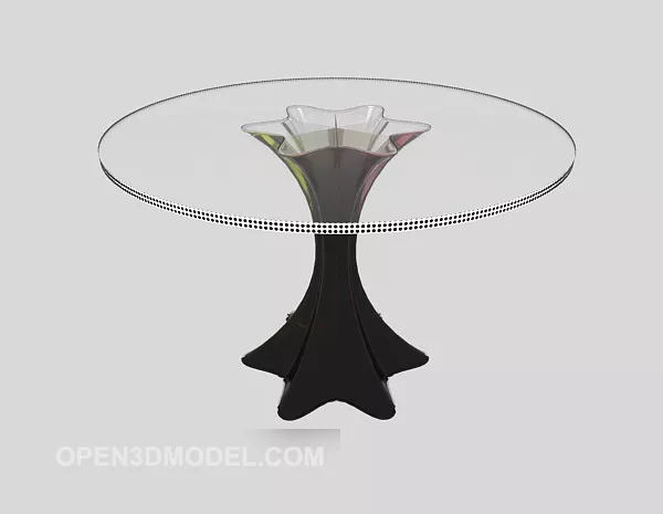 Glass Round Table Furniture 3d model Glass Round Table Furniture 3d model