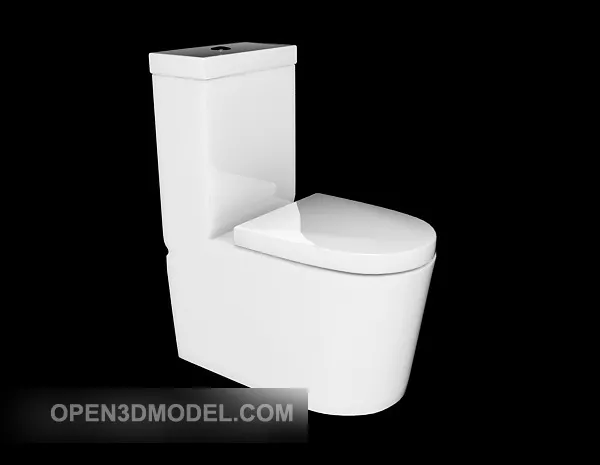 The Toilet And Bidet Set With Accessories 3d model