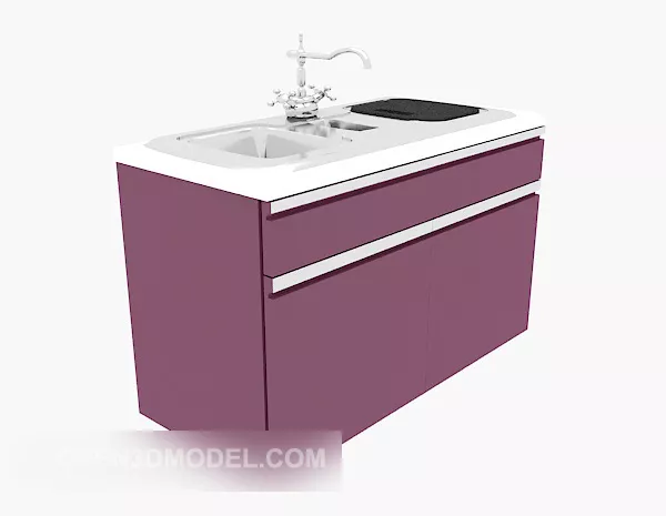Kitchen washbasin cabinet 3d model Kitchen washbasin cabinet 3d model