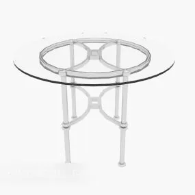 Round Glass Coffee Table V2 3d model