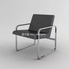 Black Lounge Chair Modern Style 3d model