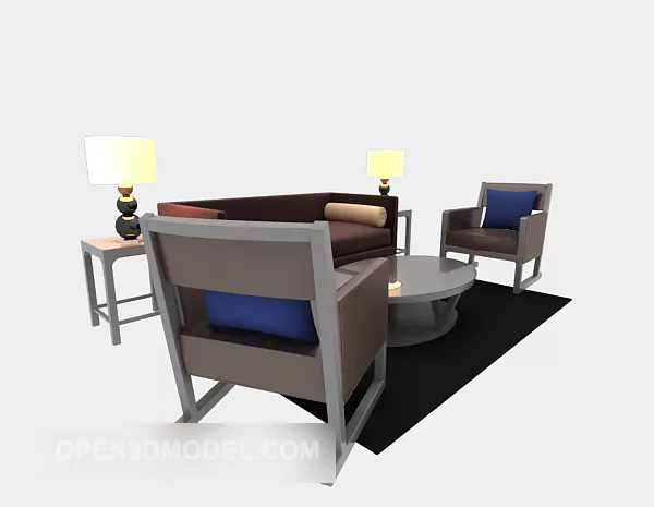 Modern Combination Sofa V1 3d model Modern Combination Sofa V1 3d model