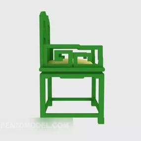 Chinese Wooden Chair V1 3d model