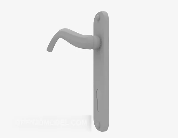 Plastic Handle Curved Shape 3d model