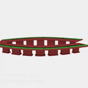 Large Conference Table With Chair 3d model
