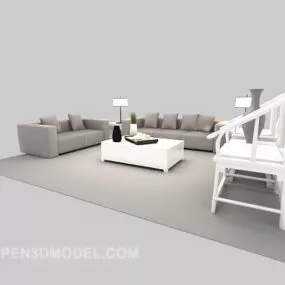 Modern Furniture Sofa Table 3d model