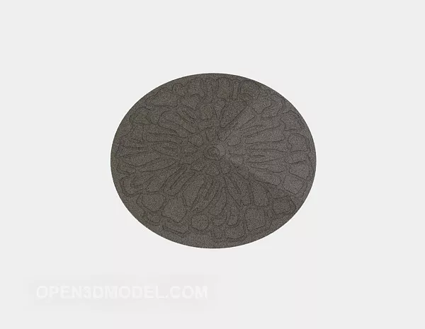 Fur Carpet Round Shape 3d model