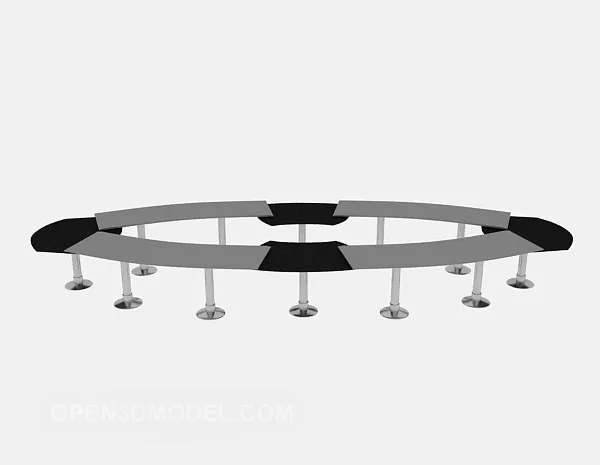 Round Large Coffee Table 3d model Round Large Coffee Table 3d model