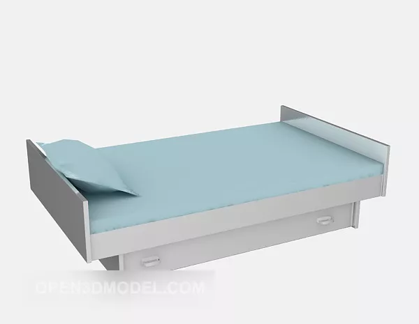 Bed Blanket Wrinkle Style 3d model