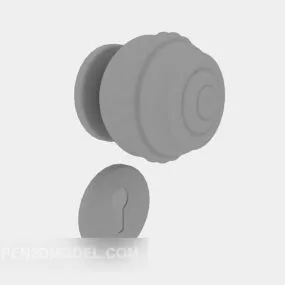 Door Lock Round Shaped 3d model