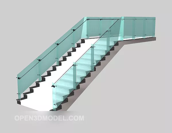 Glass Stair Structure 3d model Glass Stair Structure 3d model
