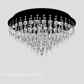 Crystal Chandelier Diamond Shaped 3d model