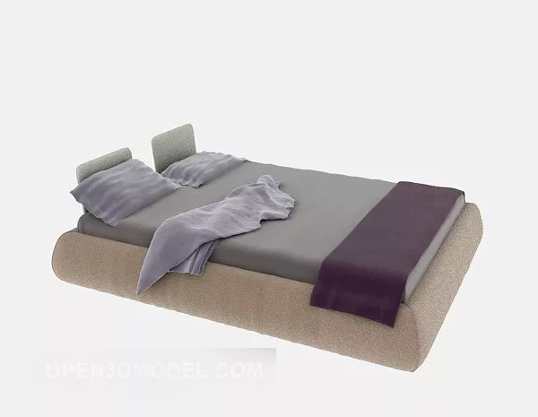 Double Bed Simple Design 3d model Double Bed Simple Design 3d model