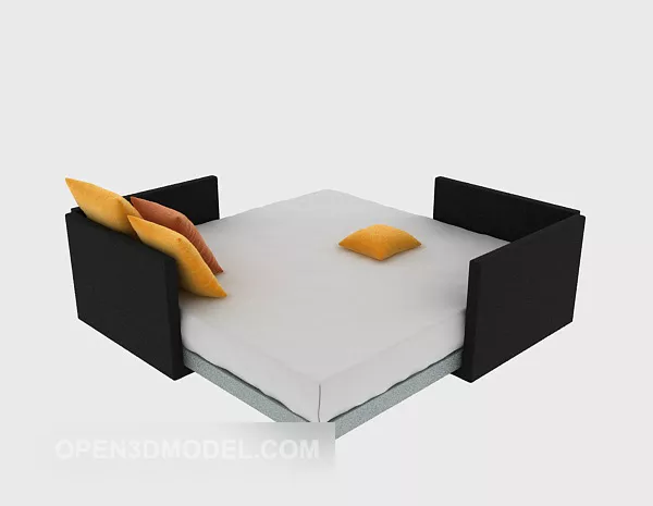 Sofa Bed Square Shaped 3d model Sofa Bed Square Shaped 3d model