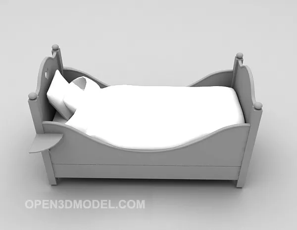 Children’s Bed Grey Color 3d model Children’s Bed Grey Color 3d model