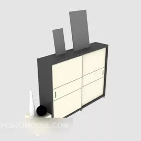 Hall Cabinet With Picture Frame 3d model