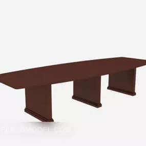 Park Bench Dark Wood 3d model