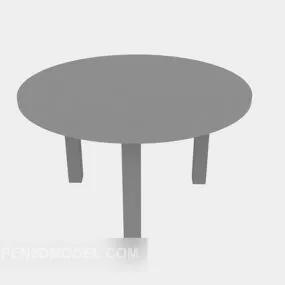 Round Table Grey Color 3d model