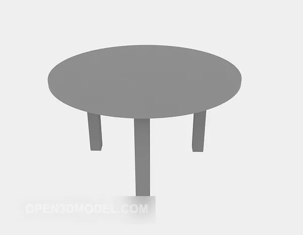 Round Table Grey Color 3d model Round Table Grey Color 3d model