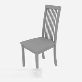 Restaurant Wood Chair Simple Style 3d model
