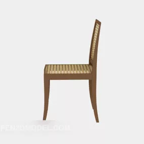 Restaurant Wood Chair Simple 3d model