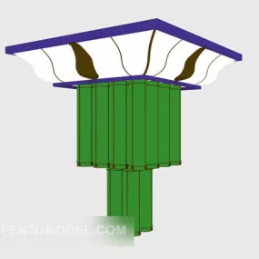 European Retro Chandelier Lighting 3d model