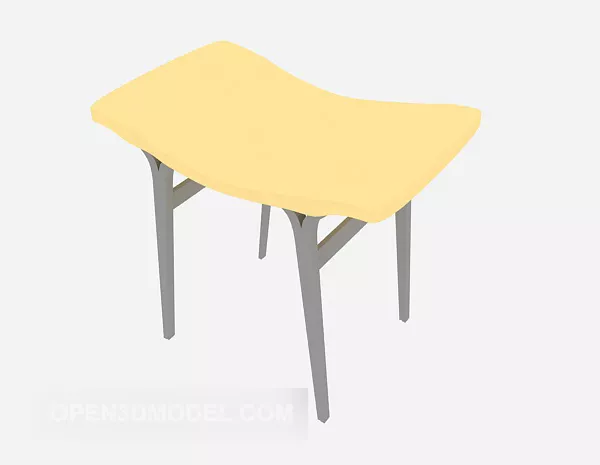 Chinese High Stool Carved Style 3d model
