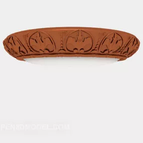 European Ceiling Lamp Carving Shade 3d model