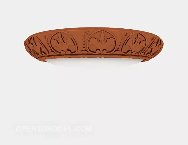 European Ceiling Lamp Carving Shade 3d model European Ceiling Lamp Carving Shade 3d model