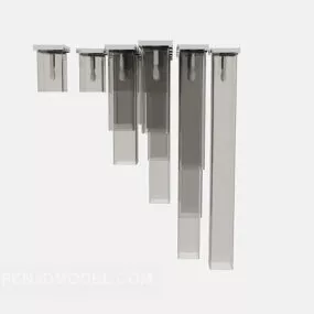 Chandelier Drop Rectangular Glass Furniture 3d model