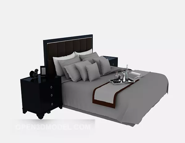 Nightstand Three Drawers 3d model