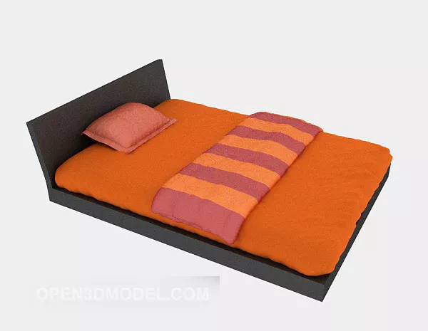Blanket And Pillow, Wrinkle Blanket 3d model