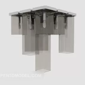 Glass Shade Chandelier 3d model