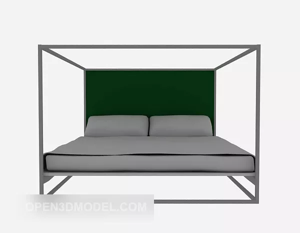 Modern Solid Wood Poster Bed 3d model Modern Solid Wood Poster Bed 3d model