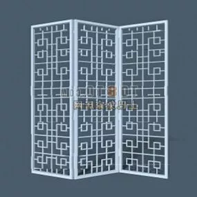 Modern Chinese Partition Screen 3d model