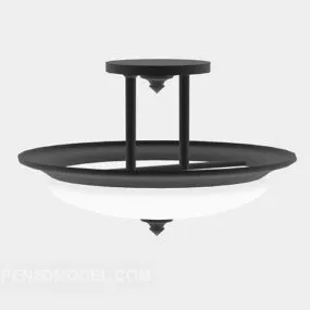 Modern Chandelier Round Shade 3d model