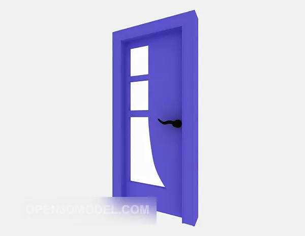 Door Frame With Glass Opener 3d model