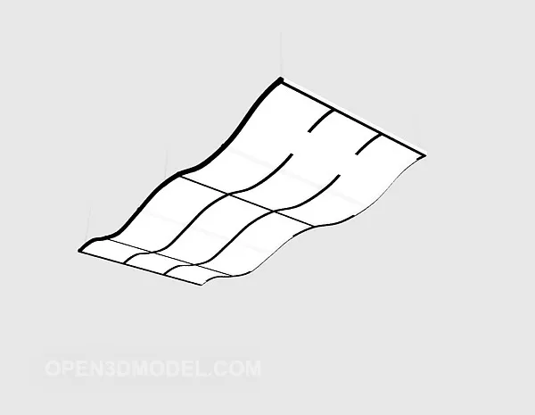 Wave Shade Chandelier 3d model Wave Shade Chandelier 3d model