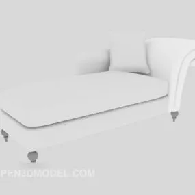 Sofa Bed White Color 3d model