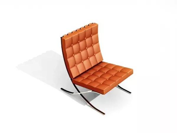 Barcelona Chair Leather 3d model Barcelona Chair Leather 3d model