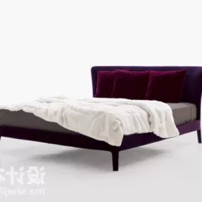 Double Bed Modern Design 3d model