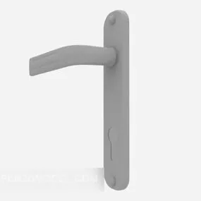 Wood Door Handle 3d model