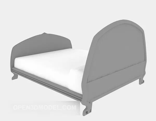 Solid Wood Old Children Bed 3d model Solid Wood Old Children Bed 3d model
