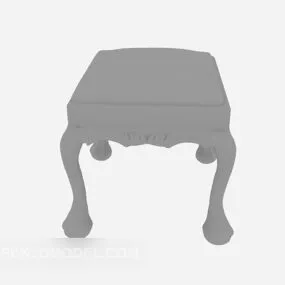 Home Stool Antique 3d model